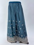 LATEST CHINON EMBROIDERY WORK TOP PALAZZO WITH DUPATTA FESTIVE WEAR WHOLESALE PRICE ETHNIC GARMENT (4)