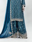 LATEST CHINON EMBROIDERY WORK TOP PALAZZO WITH DUPATTA FESTIVE WEAR WHOLESALE PRICE ETHNIC GARMENT (4)