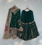 LATEST CHINON SEQUANCE EMBROIDERY WORK TOP SHARARA WITH DUPATTA FESTIVE WEAR WHOLESALE PRICE ETHNIC GARMENT (4)