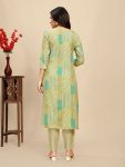 LATEST COTTON FLORAL BLOCK PRINTED TOP BOTTOM SET CASUAL WEAR WHOLESALE PRICE ETHNIC GARMENT (5)