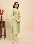 LATEST COTTON FLORAL BLOCK PRINTED TOP BOTTOM SET CASUAL WEAR WHOLESALE PRICE ETHNIC GARMENT (5)