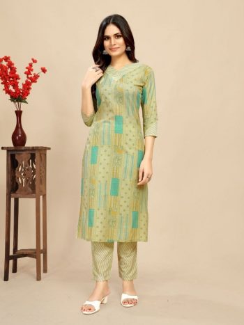LATEST COTTON FLORAL BLOCK PRINTED TOP BOTTOM SET MINT