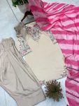 LATEST FRENCH CREEP EMBROIDERY WORK TOP PATIYALA WITH DUPATTA FESTIVE WEAR WHOLESALE PRICE ETHNIC GARMENT (3)