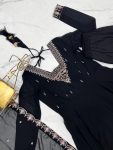 LATEST GEORGETTE EMBROIDERY BEADS JARI WORK ANARKALI GOWN BOTTOM WITH DUPATTA PARTY WEAR WHOLESALE PRICE ETHNIC GARMENT (5)