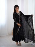 LATEST GEORGETTE EMBROIDERY BEADS JARI WORK ANARKALI GOWN BOTTOM WITH DUPATTA PARTY WEAR WHOLESALE PRICE ETHNIC GARMENT (5)