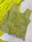 LATEST GEORGETTE EMBROIDERY SEQUENCE LACE WORK LEHENGA SAREE WITH STITCHED BLOUSE PARTY WEAR WHOLESALE PRICE ETHNIC GARMENT (4)