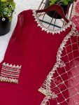 LATEST GEORGETTE EMBROIDERY SEQUENCE TOP SHARARA WITH DUPATTA PARTY WEAR WHOLESALE PRICE ETHNIC GARMENT (3)