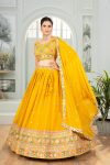 LATEST GEORGETTE EMBROIDERY SEQUENCE WORK LEHENGA CHOLI WITH DUPATTA PARTY WEAR WHOLESALE PRICE ETHNIC GARMENT (4)
