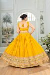 LATEST GEORGETTE EMBROIDERY SEQUENCE WORK LEHENGA CHOLI WITH DUPATTA PARTY WEAR WHOLESALE PRICE ETHNIC GARMENT (4)