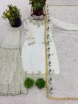 LATEST GEORGETTE EMBROIDERY SEQUENCE WORK TOP SHARARA WITH DUPATTA FESTIVE WEAR WHOLESLE PRICE ETHNIC GARMENT (3)