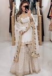 LATEST GEORGETTE EMBROIDERY SEQUENCE WORK TOP SHARARA WITH DUPATTA FESTIVE WEAR WHOLESLE PRICE ETHNIC GARMENT (3)