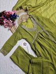 LATEST GEORGETTE EMBROIDERY WORK ALIA CUT TOP BOTTOM WITH DUPATTA PARTY WEAR WHOLESALE PRICE ETHNIC GARMENT (4)