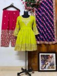 LATEST GEORGETTE EMBROIDERY WORK TOP BOTTOM WITH DIGITAL PRINTED DUPATTA PARTY WEAR WHOLESALE PRICE ETHNIC GARMENT (5)