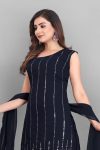 LATEST GEORGETTE EMBROIDERY WORK TOP SHARARA WITH DUPATTA FESTIVE WEAR WHOLESLAE PRICE ETHNIC GARMENT (4)