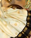 LATEST LICHI SILK JACQUARD WEAVING WORK SAREE WITH UNSTITCHED BLOUSE PARTY WEAR WHOLESALE PRICE ETHNIC GARMENT (2)