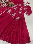 LATEST NATURAL CREPE SEQUENCE BEADS HAND WORK EMBROIDERY WORK TOP PALAZZO WITH DUPATTA PARTY WEAR WHOLESALE PRICE ETHNIC GARMENT (5)