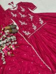 LATEST NATURAL CREPE SEQUENCE BEADS HAND WORK EMBROIDERY WORK TOP PALAZZO WITH DUPATTA PARTY WEAR WHOLESALE PRICE ETHNIC GARMENT (5)
