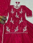 LATEST NATURAL CREPE SEQUENCE BEADS HAND WORK EMBROIDERY WORK TOP PALAZZO WITH DUPATTA PARTY WEAR WHOLESALE PRICE ETHNIC GARMENT (5)