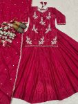 LATEST NATURAL CREPE SEQUENCE BEADS HAND WORK EMBROIDERY WORK TOP PALAZZO WITH DUPATTA PARTY WEAR WHOLESALE PRICE ETHNIC GARMENT (5)