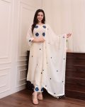 LATEST RAYON EMBROIDERY WORK TOP BOTTOM WITH DUPATTA FESTIVE WEAR WHOLESALE PRICE ETHNIC GARMENT (3)
