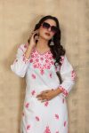 LATEST RAYON SLUB CHIKANKARI EMBROIDERY WORK TOP BOTTOM SET FESTIVE WEAR WHOLESALE PRICE ETHNIC GARMENT (5)