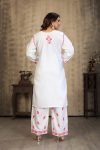 LATEST RAYON SLUB CHIKANKARI EMBROIDERY WORK TOP BOTTOM SET FESTIVE WEAR WHOLESALE PRICE ETHNIC GARMENT (5)