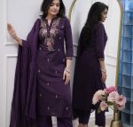 LATEST RAYON SLUB SEQUENCE EMBROIDERY WORK TOP BOTTOM WITH DUPATTA PARTY WEAR WHOLESALE PRICE ETHNIC GARMENT (4)