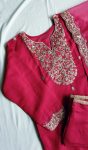 LATEST ROMAN SILK EMBROIDERY WORK TOP BOTTOM WITH DUPATTA FESTIVE WEAR WHOLESALE PRICE ETHNIC GARMENT (9)