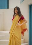 LATEST SOFT COTTON WEAVING WORK SAREE WITH UNSTITCHED BLOUSE CASUAL WEAR WHOLESALE PRICE ETHNICGARMENT (8)