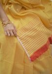 LATEST SOFT COTTON WEAVING WORK SAREE WITH UNSTITCHED BLOUSE CASUAL WEAR WHOLESALE PRICE ETHNICGARMENT (8)