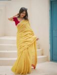 LATEST SOFT COTTON WEAVING WORK SAREE WITH UNSTITCHED BLOUSE CASUAL WEAR WHOLESALE PRICE ETHNICGARMENT (8)