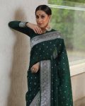 LATEST SOFT LICHI SILK ZARI WEAVING WORK SAREE WITH UNSTITCHED BLOUSE PARTY WEAR WHOLESALE PRICE ETHNIC GARMENT (2)