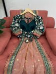 LATEST TWILL NET THREAD SEQUENCE WORK SAREE WITH UNSTITCHED BLOUSE PARTY WEAR WHOLESALE PRICE ETHNIC GARMENT (3)