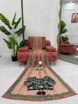 LATEST TWILL NET THREAD SEQUENCE WORK SAREE WITH UNSTITCHED BLOUSE PARTY WEAR WHOLESALE PRICE ETHNIC GARMENT (3)