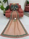 LATEST TWILL NET THREAD SEQUENCE WORK SAREE WITH UNSTITCHED BLOUSE PARTY WEAR WHOLESALE PRICE ETHNIC GARMENT (3)