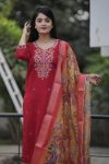 LATEST VICHITRA SILK EMBROIDERY WORK TOP BOTTOM WITH DIGITAL PRINTED DUPATTA PARTY WEAR WHOLESALE PRICE ETHNIC GARMENT (2)