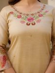 LATEST VISCOSE SILK BEADS EMBROIDERY WORK TOP BOTTOM WITH DUPATTA PARTY WEAR WHOLESALE PRICE ETHNIC GARMENT (3)