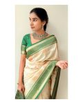 MODERN BANARASI SOFT SILK GOLD ZARI WEAVING WORK SAREE WITH UNSTITCHED BLOUSE WEDDING WEAR WHOLESALE PRICE ETHNIC GARMENT (11)