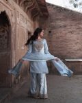 MOST PICKED CHINON SILK EMBROIDERY SEQUENCE WORK TOP PALAZZO WITH DUPATTA PARTY WEAR WHOLESALE PRICE ETHNIC GARMENT (4)
