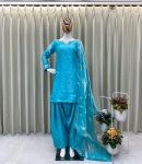 MOST PICKED FENDI SILK PLAIN TOP PATIYALA WITH EMBROIDERY WORK DUPATTA FESTIVE WEAR WHOLESALE PRICE ETHNIC GARMENT (4)
