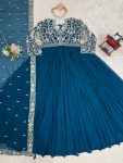 MOST PICKED GEORGETTE THREAD WITH SEQUENCE WORK GOWN WITH DUPATTA FESTIVE WEAR WHOLESALE PRICE ETHNIC GARMENT (4)