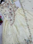 MOST PICKED GOLD CRUSH EMBROIDERY THREAD SEQUENCE WORK LEHENGA CHOLI JACKET WITH DUPATTA PARTY WEAR WHOLESALE PRICE ETHNIC GARMENT (4)
