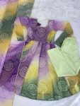 MOST PICKED ORGANZA BANDHEJ PRINTED ANARKALI GOWN BOTTOM WITH DUPATTA PARTY WEAR WHOLESALE PRICE ETHNIC GARMENT (8)