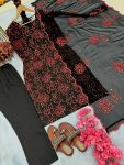 MOST PICKED ROMAN SILK EMBROIDERY THREAD SEQUENCE WORK TOP BOTTOM WITH DUPATTA PARTY WEAR WHOLESALE PRICE ETHNIC GARMENT (7)