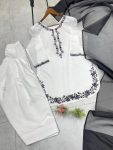 MOST PICKED ROMAN SILK EMBROIDERY WORK TOP SALWAR WITH DUPATTA PARTY WEAR WHOLESALE PRICE ETHNIC GARMENT (3)