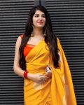 MOST PICKED SOFT LICHI SILK JACQUARD WORK SAREE WITH UNSTITCHED BLOUSE PARTY WEAR WHOLESALE PRICE ETHNIC GARMENT (3)