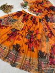 MOST PICKED TABBY ORGANZA PRINTED EMBROIDERY SEQUENCE WORK LEHENGA CHOLI WITH DUPATTA PARTY WEAR WHOLESALE PRICE ETHNIC GARMENT (5)