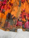 MOST PICKED TABBY ORGANZA PRINTED EMBROIDERY SEQUENCE WORK LEHENGA CHOLI WITH DUPATTA PARTY WEAR WHOLESALE PRICE ETHNIC GARMENT (5)