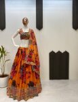MOST PICKED TABBY ORGANZA PRINTED EMBROIDERY SEQUENCE WORK LEHENGA CHOLI WITH DUPATTA PARTY WEAR WHOLESALE PRICE ETHNIC GARMENT (5)