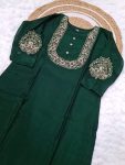 MOST PICKED VICHITRA SILK SEQUENCE CODING EMBROIDERY WORK TOP BOTTOM WITH DUPATTA FESTIVE WEAR WHOLESALE PRICE ETHNIC GARMENT (5)